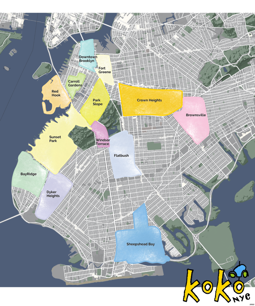 KoKo's reach is highlighted on a map of New York City.